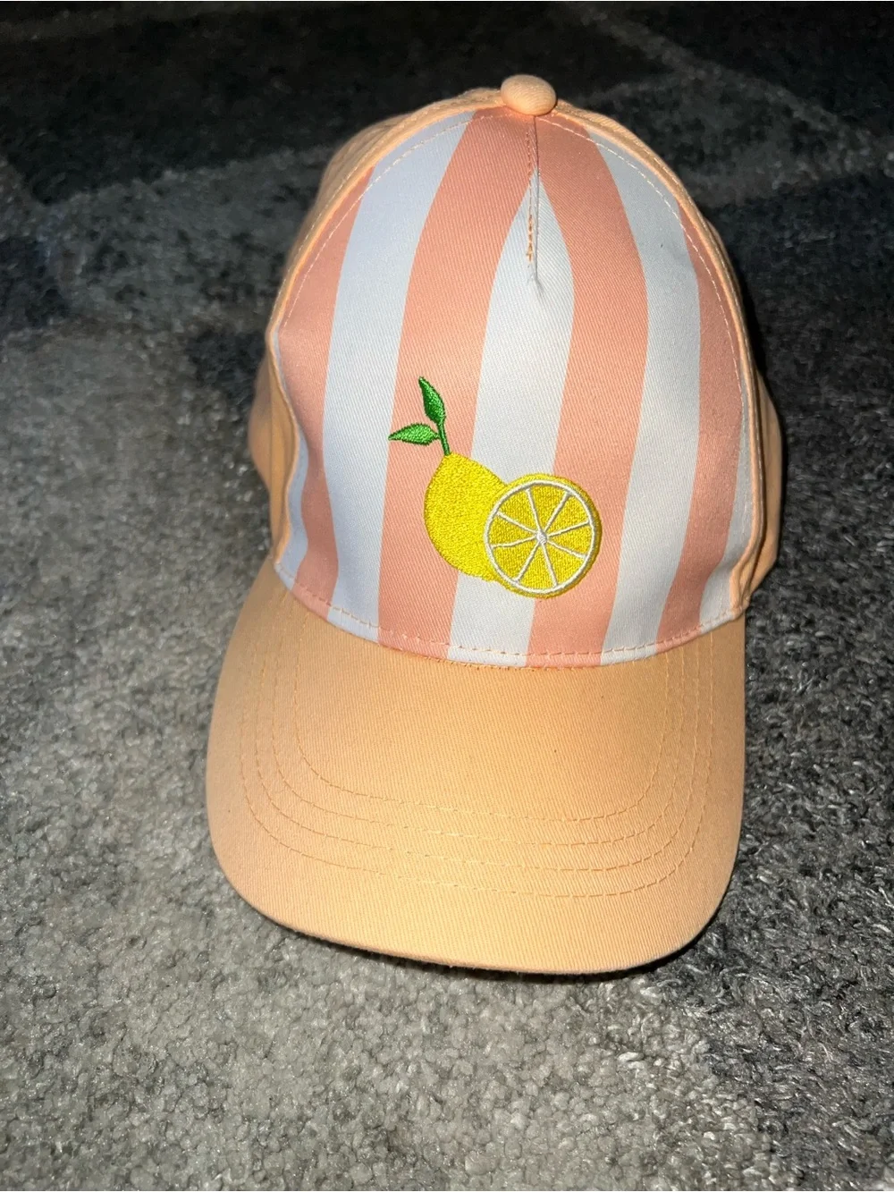 C&C California Girls Stripe Orange Lemon Embroidered Baseball Cap